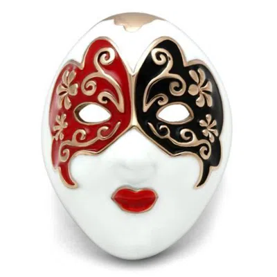 Fashnzfab Ip Rose Gold(ion Plating) Brass Ring With No Stone In Multi