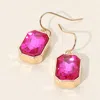 Fashnzfab Iridescent Faceted Drop Dangle Earrings In Pink