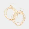 Fashnzfab Irregular Open Metal Link Dangle Earrings In Gold