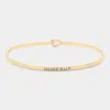 Fashnzfab Island Gal Thin Brass Metal Hook Bracelet Gold In Gold