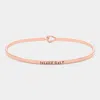 Fashnzfab Island Gal Thin Brass Metal Hook Bracelet Rose Gold In Multi