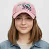 Fashnzfab Its Not Me Its You Message Embroidered Bold Stitch Baseball Cap In Pink