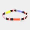 Fashnzfab Japanese Bead Square Stretch Bracelet Multi In Multi