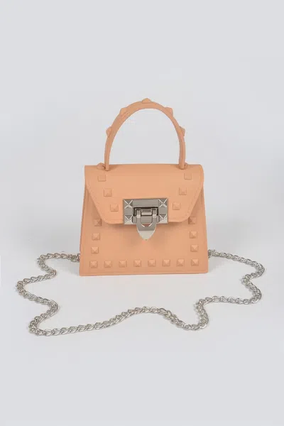 Fashnzfab Jelly Mini Handle Bag In Orange