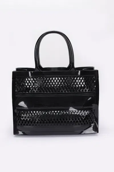 Fashnzfab Jelly Tote Bag In Black