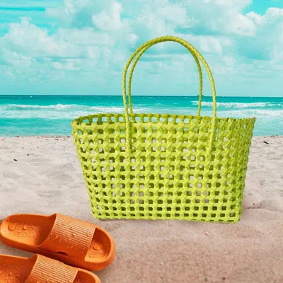 Fashnzfab Jelly Tube Tote Bag / Shoulder Bag In Green