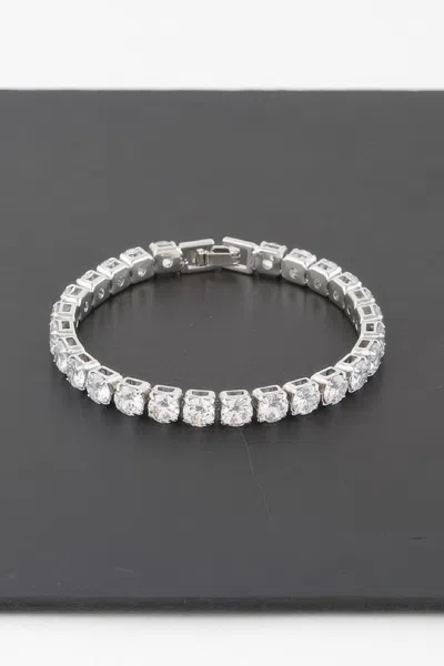 Fashnzfab Jeweled Rhinestone Clasp Bracelet In Multi