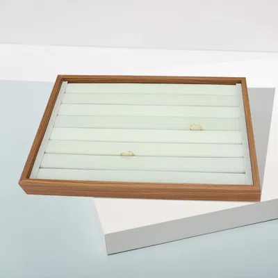 Fashnzfab Jewelry Organizer Tray 14" X 10" X 1" In Blue