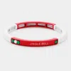 Fashnzfab Jingle Bell Message Stretch Bracelet Multi In Multi