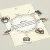 Fashnzfab John 3:16 Religious Message Church Heart Praying Hand Faith Charm Station Toggle Bracelet In Multi