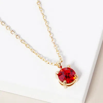 Fashnzfab July - Birthstone Pendant Necklace In Multi