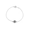 Fashnzfab Keep It Moving! 7"+.5 Hammered Compass Bracelet In White