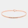 Fashnzfab Kentucky Thin Brass Metal Hook Bracelet Rose Gold In Gold