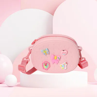 Fashnzfab Kids Charm Fashion Crossbody Bag In Pink