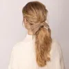 Fashnzfab Knit Bow Hair Barrette In Brown