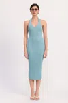 Fashnzfab Knit Halter Bodycon Midi Dress