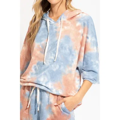 Fashnzfab Knit Tie Dye Hoodie In Multi
