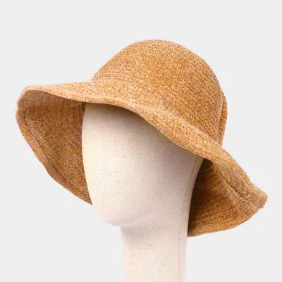 Fashnzfab Knitted Bucket Hat In Brown