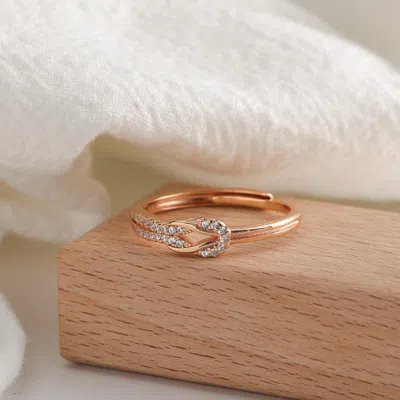 Fashnzfab Knot Ring (adjustable) In Multi