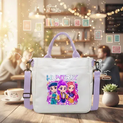 Fashnzfab Kpop Demon Hunters Huntrix Tote Crossbody Bag In Purple