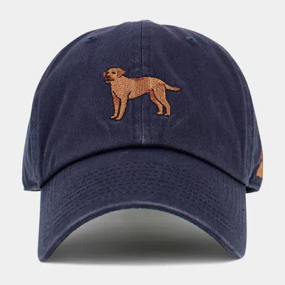 Fashnzfab Labrador Embroidered Baseball Cap In Blue