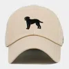 Fashnzfab Labrador Embroidered Baseball Cap In Sand