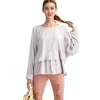 Fashnzfab Lace Detailing Tunic In Grey
