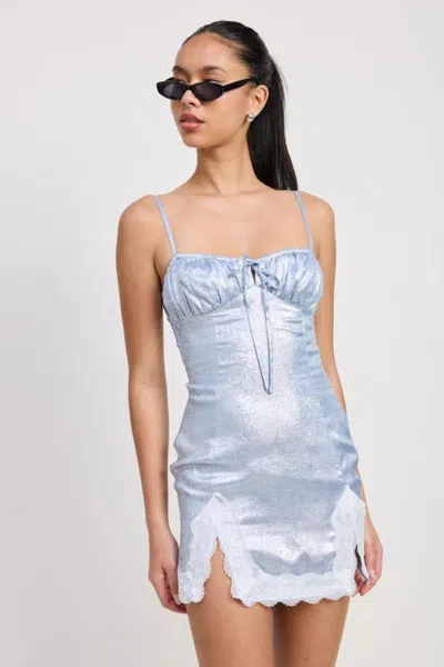 Fashnzfab Lace Hem Mini Dress
