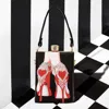 Fashnzfab Lady High Heels Printed Top Handle Mini Bag / Crossbody Bag In Multi
