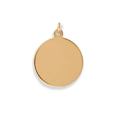 Fashnzfab Large 14/20 Gold Filled Round Engravable Pendant
