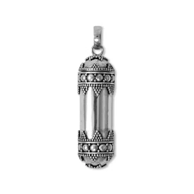 Fashnzfab Large Dotted Bali Memory Keepsake Pendant In Pattern