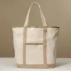 Fashnzfab Large Multi Classic Canvas Tote Bag In Brown