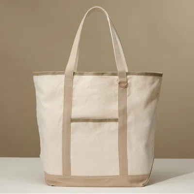 Fashnzfab Large Multi Classic Canvas Tote Bag In Brown
