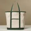 Fashnzfab Large Multi Classic Canvas Tote Bag In Green