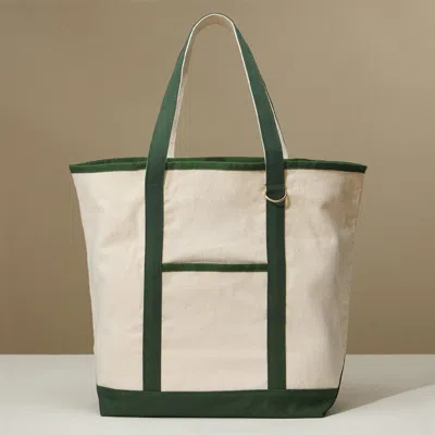 Fashnzfab Large Multi Classic Canvas Tote Bag In Green