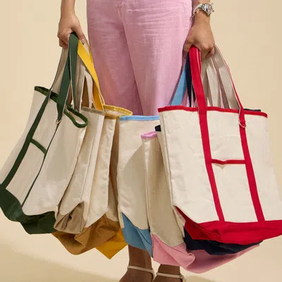 Fashnzfab Large Multi Classic Canvas Tote Bag In Red
