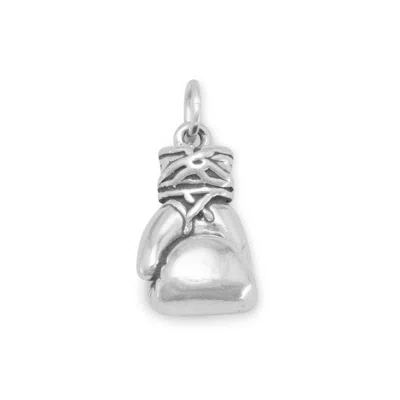 Fashnzfab Large Oxidized 3d Boxing Glove Charm In Pattern