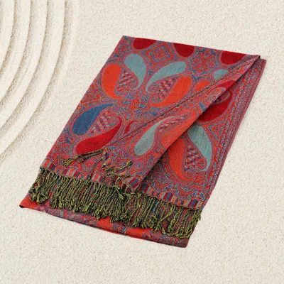 Fashnzfab Large Paisley Pashmina Scarf Shawl In Multi