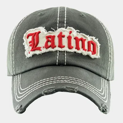 Fashnzfab Latino Vintage Baseball Cap In Gray