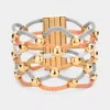 Fashnzfab Lattice Metal Mesh Ball Magnetic Bracelet Light, Multi In Multi