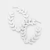 Fashnzfab Laurel Tree Metal Earrings - Silver In Silver