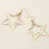 Fashnzfab Layered Open Metal Star Dangle Earrings In Multi