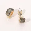 Fashnzfab Layered Ripped Metal Clip On Earrings In Gold