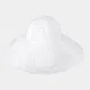 Fashnzfab Leaf Detailed Chin Tie Lace Sun Hat In White