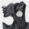 Fashnzfab Leaf Drop Earrings In Silver