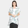 Fashnzfab Leaf Patterned Cover Up Kimono Poncho In Multi