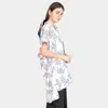 Fashnzfab Leaf Patterned Cover Up Kimono Poncho In Pink