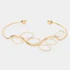 Fashnzfab Leaf Twig Cuff Bracelet Gold In Gold