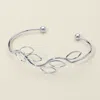 Fashnzfab Leaf Twig Cuff Bracelet Rhodium In Multi