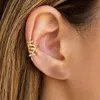 Fashnzfab Leaf Wrap Earrings (pair) In Gold